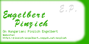 engelbert pinzich business card